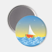 Watermeloenszeilboot Magneet (Voorkant / Achterkant)