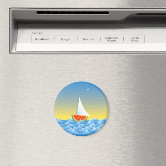 Watermeloenszeilboot Magneet (Insitu (Vaatwasser))