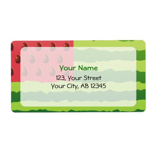 Watermeloenvlag Etiket (Voorkant)