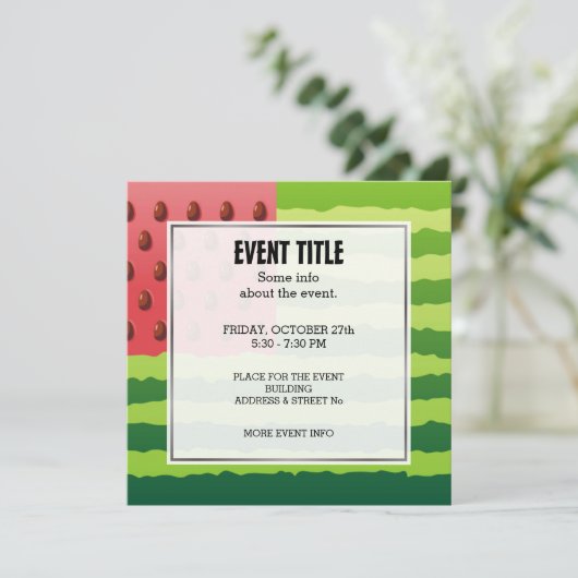 Watermeloenvlag Kaart (Staand voorkant)