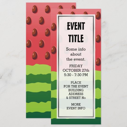 Watermeloenvlag Kaart (Voorkant / Achterkant)