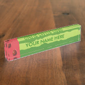 Watermeloenvlag Naambordje (Zijkant)