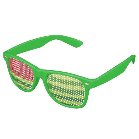 Watermeloenvlag Retro Zonnebril (Gekanteld)