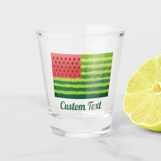 Watermeloenvlag Shot Glas (Voorkant)