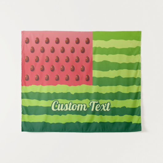 Watermeloenvlag Wandkleed (Voorkant (horizontaal))