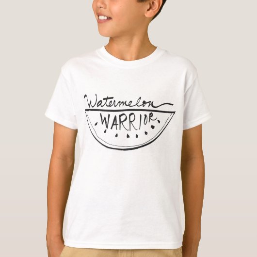 "Watermeloenwarrior" Organic Kinder T-Shirt (Voorkant)