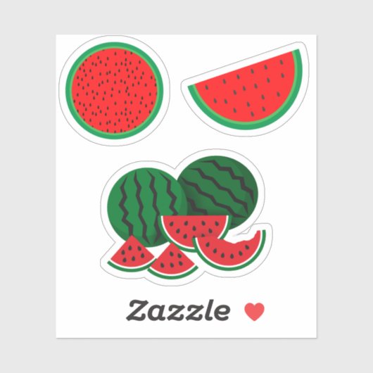 Watermeloenwiggen Sticker (Vel)