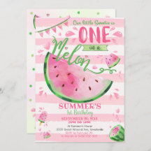 Watermelon 1st Birthday Invitation