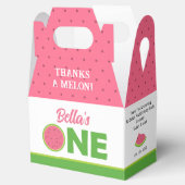 Watermelon 1st Birthday Party Gable Box for girl Bedankdoosjes (Geopend)