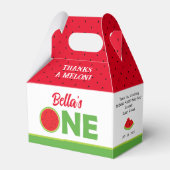 Watermelon 1st Birthday Party Gable Box for girl Bedankdoosjes (Voorkant Zijde)