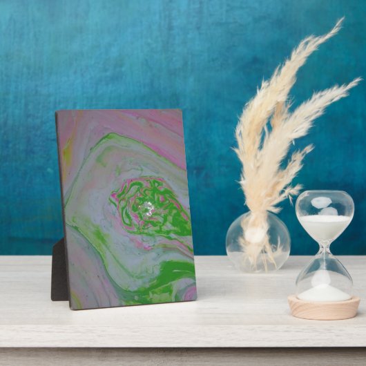 Watermelon Acrylic Pour Painting Plaque Fotoplaat (Zijkant)