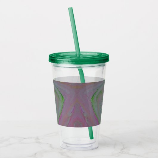 Watermelon Acrylic Pour Tumbler Acryl Drinkbeker (Links)
