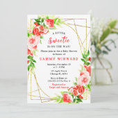 Watermelon and Pomegranate Baby Shower Kaart (Staand voorkant)