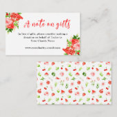 Watermelon and Pomegranate Birthday A Note On Gift Informatiekaartje (Voorkant / Achterkant)