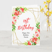 Watermelon and Pomegranate Birthday Kaart (Gele Bloem)