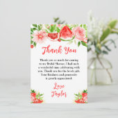 Watermelon and Pomegranate Bridal Shower Bedankkaart (Staand voorkant)