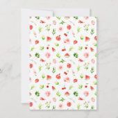 Watermelon and Pomegranate Bridal Shower Bedankkaart (Achterkant)