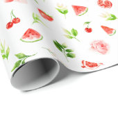 Watermelon and Pomegranate Pattern Cadeaupapier (Rol Hoek)
