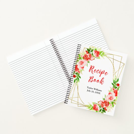 Watermelon and Pomegranate Recipe Book Notitieboek (Binnen)