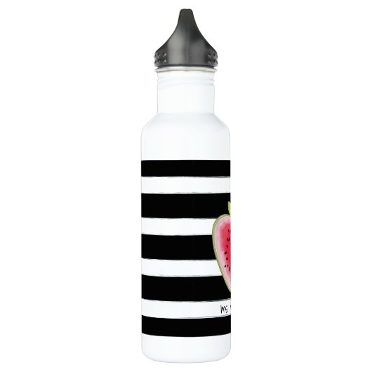 Watermelon Apple Stripes Personaliste leraar Waterfles (Links)