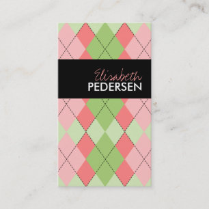 Watermelon Argyle Visitekaartjes