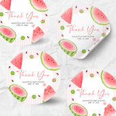 Watermelon Baby Shower Ronde Sticker