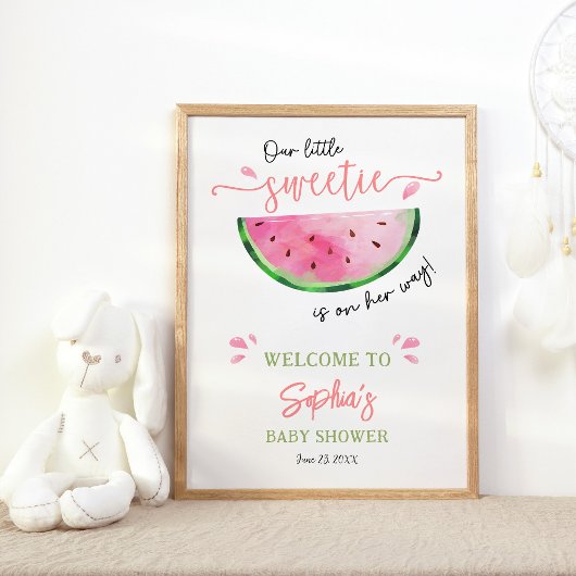Watermelon Baby shower Welkom Poster