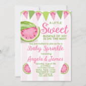 Watermelon Baby Sprinkle Invitation Invite Kaart (Voorkant)