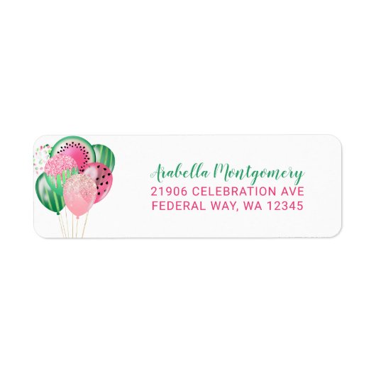 Watermelon Balloon Etiket (Voorkant)