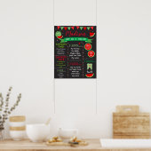 Watermelon Birthday Birthday Sign Poster (Keuken)