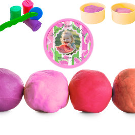  Watermelon Birthday Favor Playdough Lid Ronde Sticker