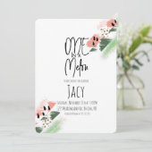 Watermelon Birthday Girl Faux Glitter Painterly Kaart (Staand voorkant)