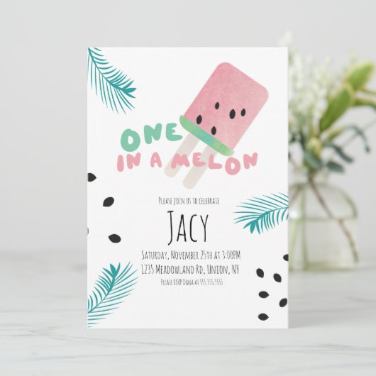 Watermelon Birthday Girl/One in a Melon (Staand voorkant)