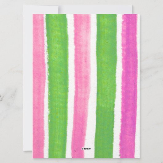 Watermelon Birthday girl Trivia Trio Game card Feestdagenkaart (Achterkant)