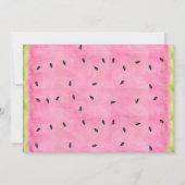 Watermelon Birthday Invitation Kaart (Achterkant)
