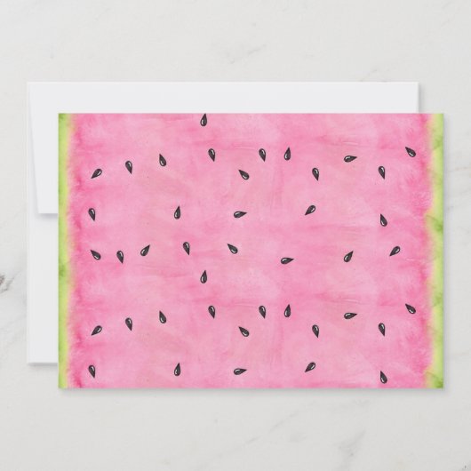 Watermelon Birthday Invitation Kaart (Achterkant)