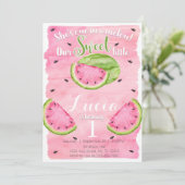 Watermelon Birthday Invitation Kaart (Staand voorkant)