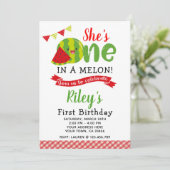 Watermelon Birthday Invitation Kaart (Staand voorkant)