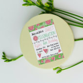 Watermelon Birthday Invitation Kaart