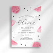 Watermelon Birthday Invitation Kaart