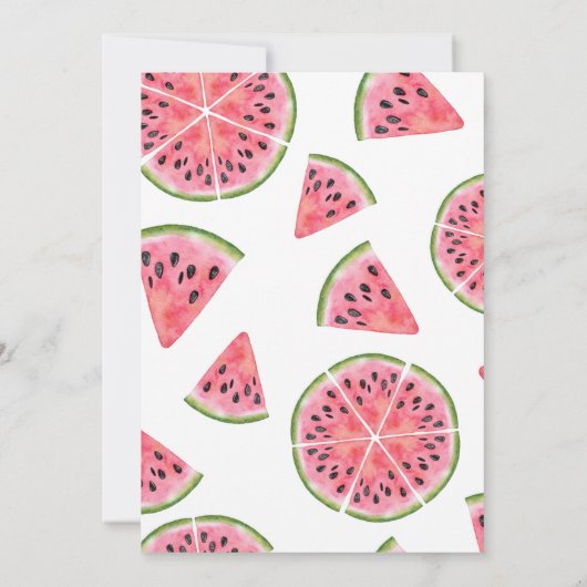 Watermelon Birthday Invitation Kaart (Achterkant)