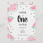 Watermelon Birthday Invitation Kaart (Voorkant / Achterkant)