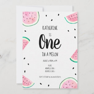 Watermelon Birthday Invitation Kaart