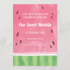 Watermelon Birthday Invitation Melon Kaart