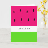 Watermelon Birthday Kaart (Gele Bloem)