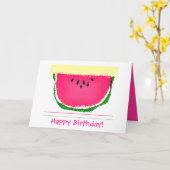 Watermelon BIrthday-kaart Kaart (Gele Bloem)
