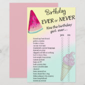 Watermelon Birthday ooit of nooit game (Voorkant / Achterkant)