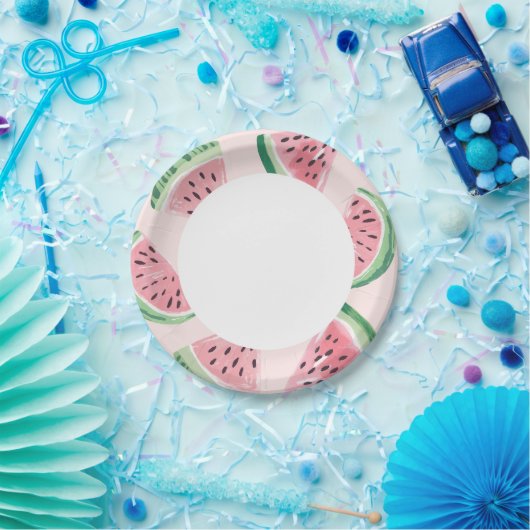 Watermelon Birthday Papieren Bordje (Feest)