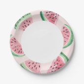 Watermelon Birthday Papieren Bordje (Voorkant)