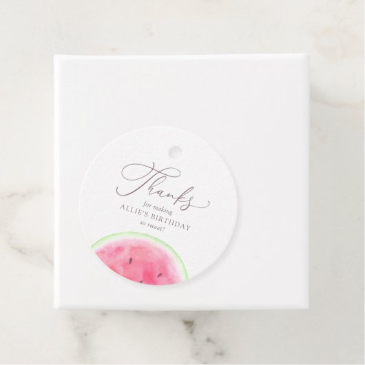 Watermelon Birthday Party Bedankjes Labels (In situ)